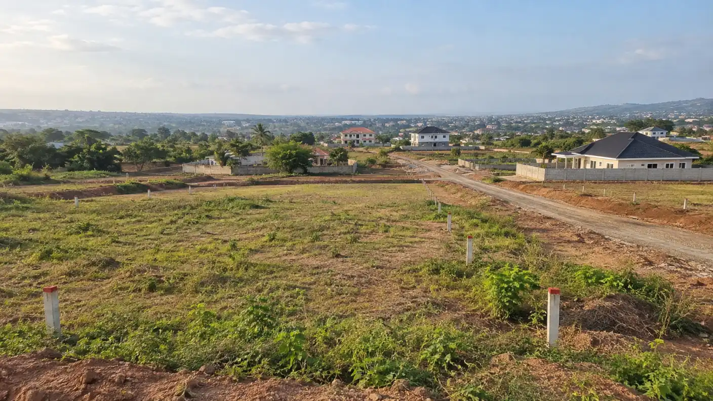 View of a land plot