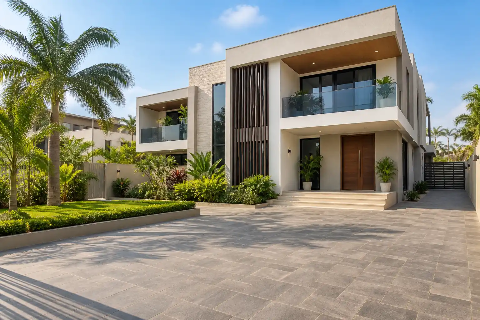 Exterior of a villa